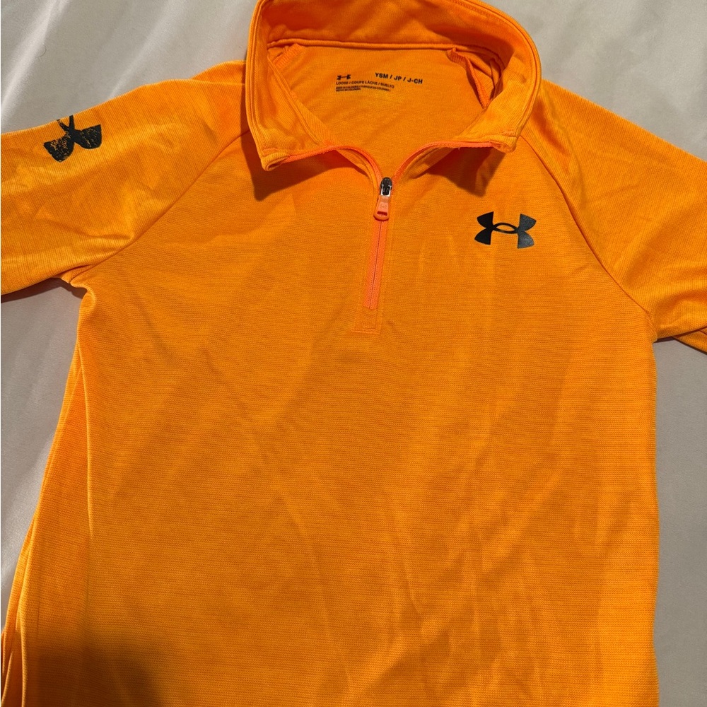 Under Armour Kids Orange Quarter-Zip Hoodie